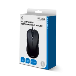 Deltaco Silent Wired Ambidextrous Mus