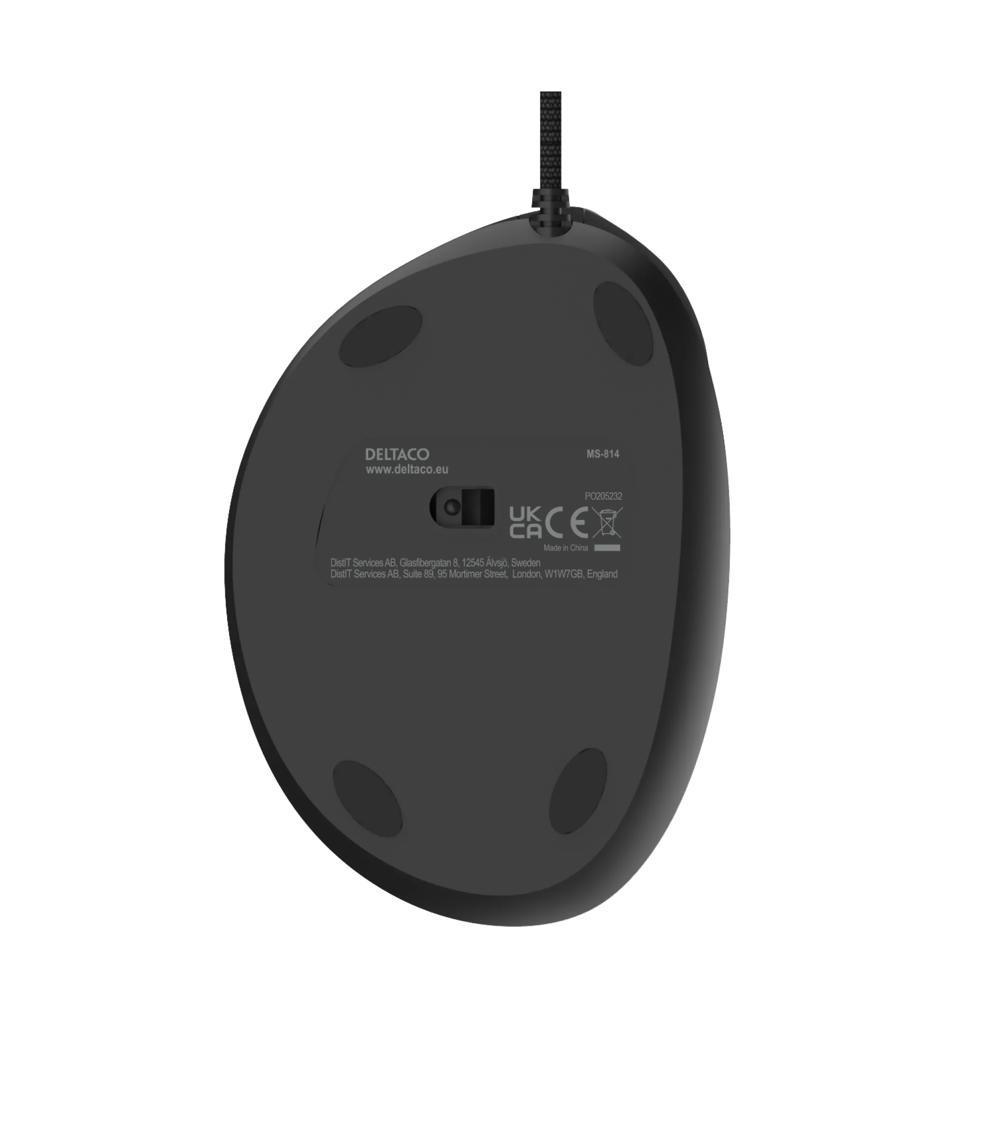 Deltaco Silent Wired Vertikal Mus