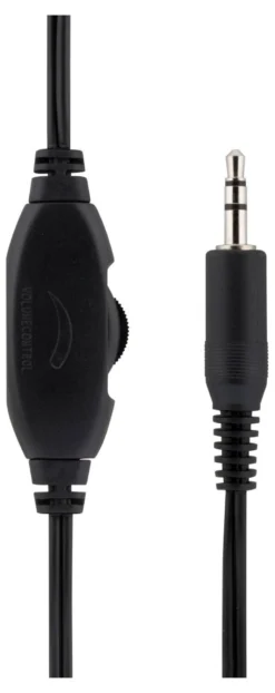 DELTACO Stereo Headphones , volumekontrol, 1x 3,5mm, ca 2m kabel