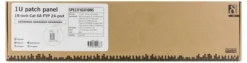 DELTACO STP patch panel, 24xRJ45, Cat6a, 1U, 19", metal, sort