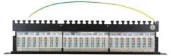 DELTACO STP patch panel, 24xRJ45, Cat6a, 1U, 19