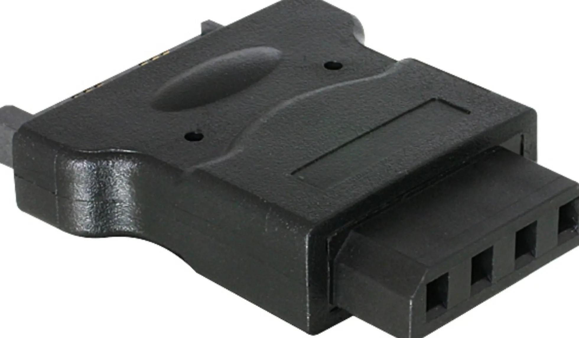 DELTACO Strømadapter 15-pin SATA han til 4-pin Molex hun