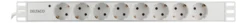 DELTACO strømskinne, 8xCEE 7/4, 1xCEE 7/7, 2m kabel, Hvid