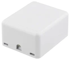 DELTACO Surface mount box for Keystone, 1 port, hvid