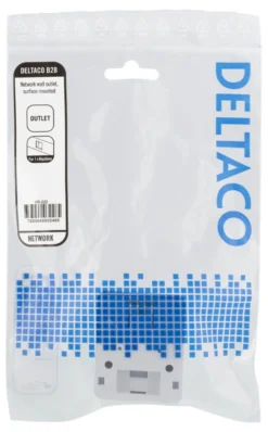DELTACO Surface mount box for Keystone, 1 port, hvid