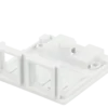 DELTACO Surface mount box for Keystone, 2 ports, hvid
