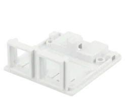 DELTACO Surface mount box for Keystone, 2 ports, hvid