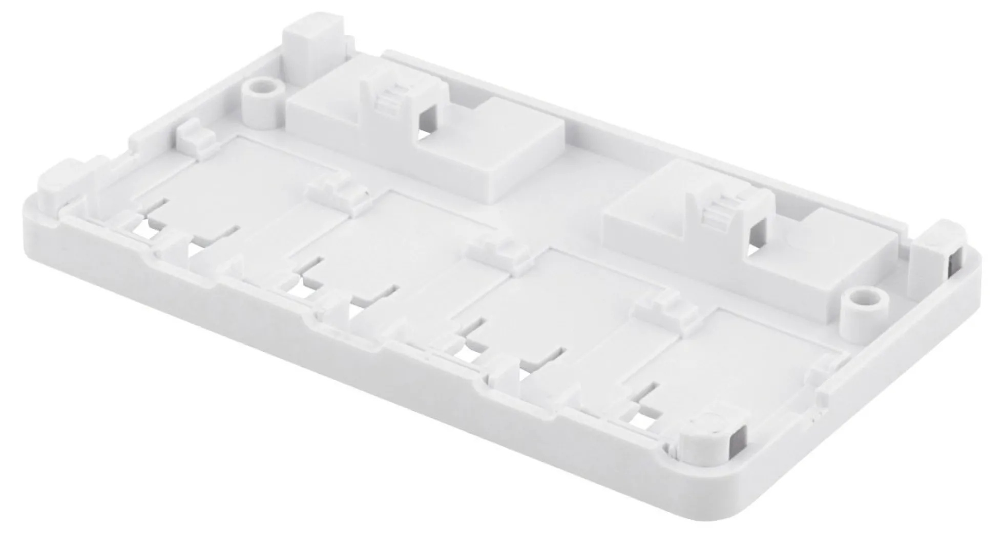 DELTACO Surface mount box for Keystone, 4 ports, hvid