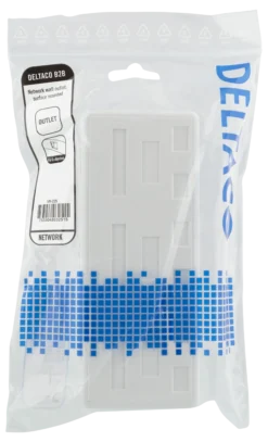 DELTACO Surface mount box for Keystone, 6 ports, hvid
