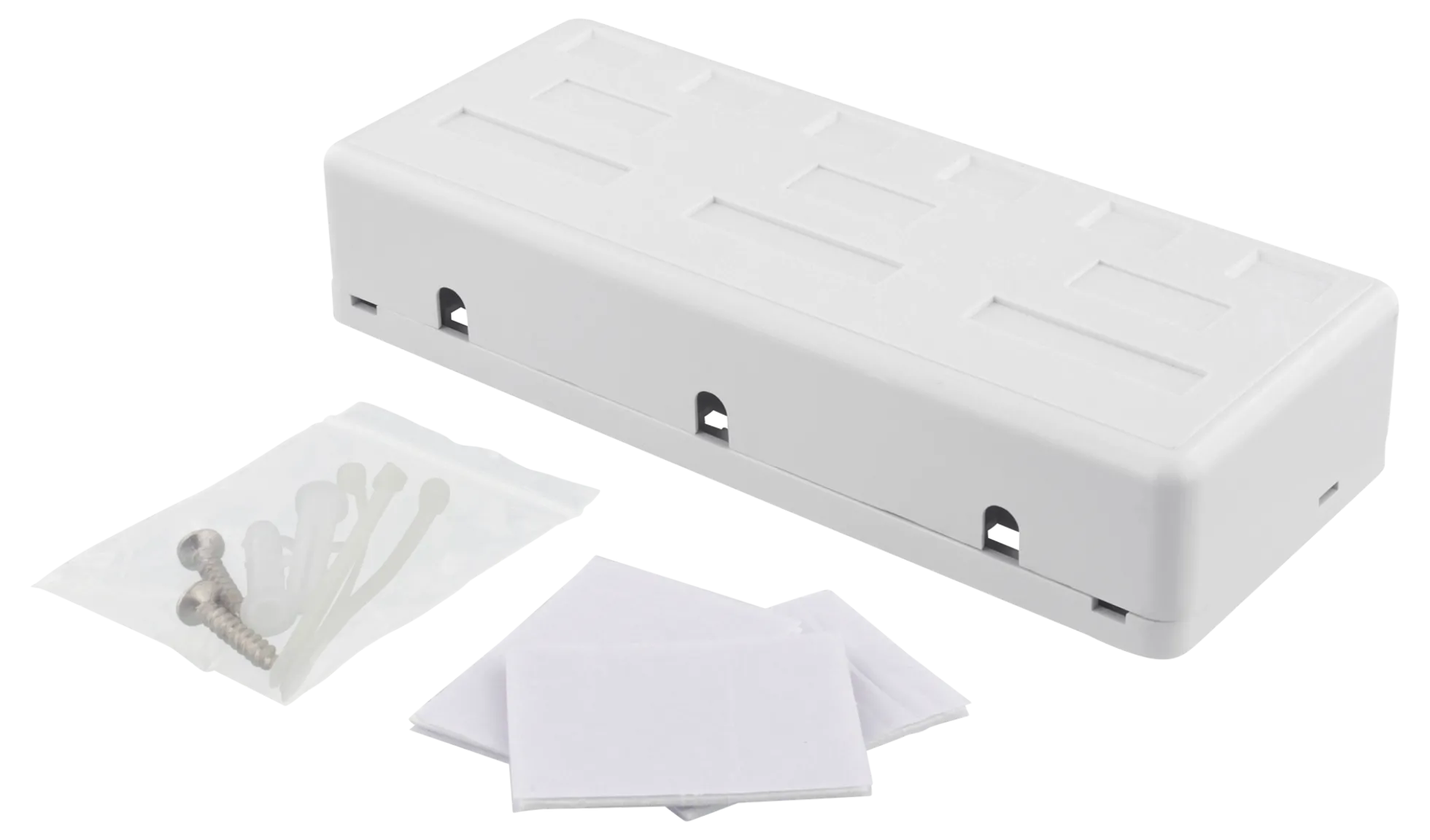 DELTACO Surface mount box for Keystone, 6 ports, hvid
