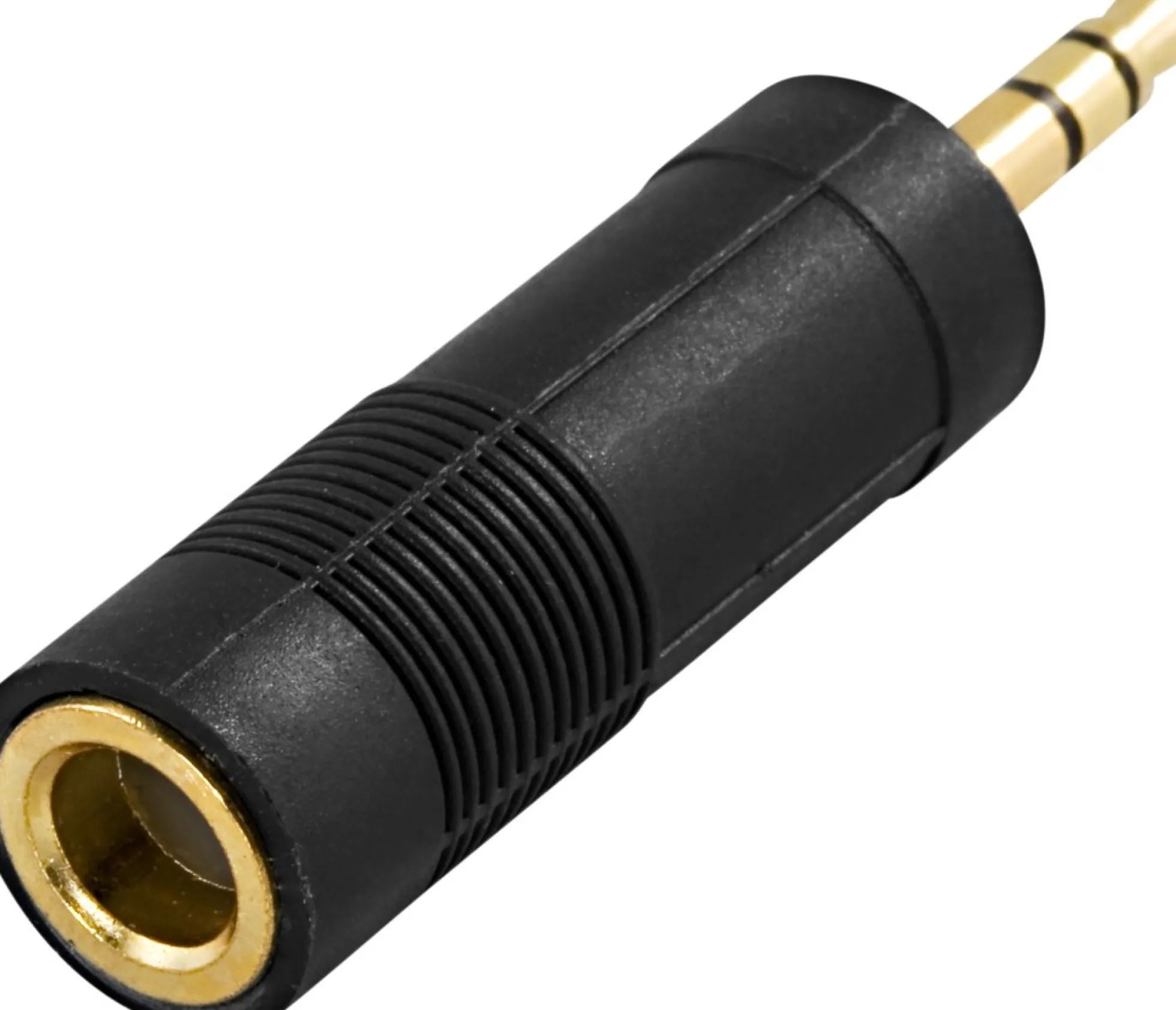 DELTACO teleadapter 6,3mm hun - 3,5mm stereo han