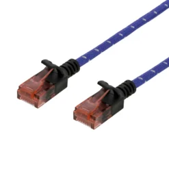 DELTACO Tough Slim CAT.6A U/UTP Patch kabel, 28AWG, 3.8mm