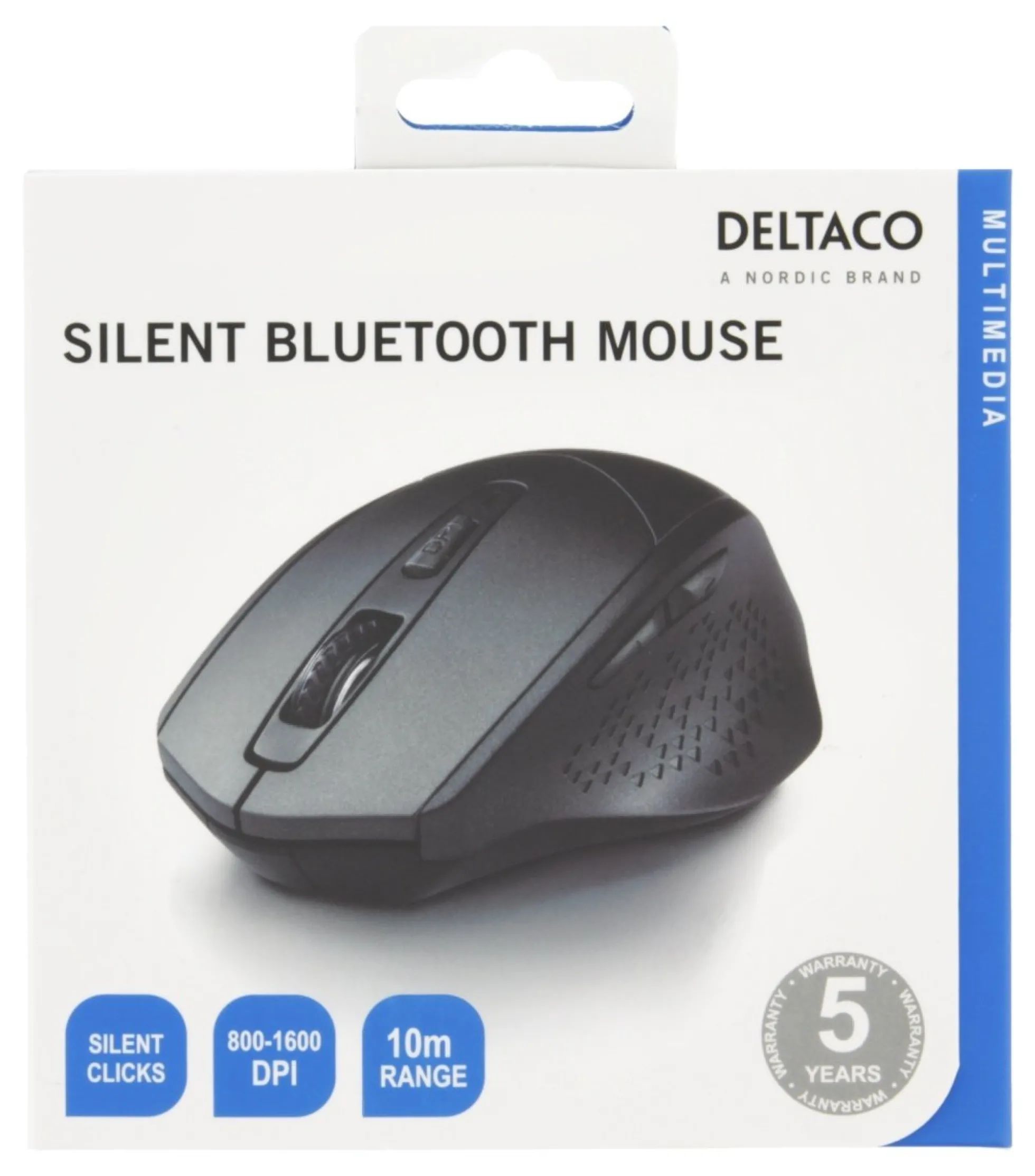 DELTACO Trådløs Stille Mus med Bluetooth