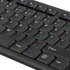 DELTACO trådløst tastatur, nordisk layout, USB, nano-modtager, 10m r