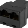 DELTACO trevejskobling 8P/8C RJ45, sort