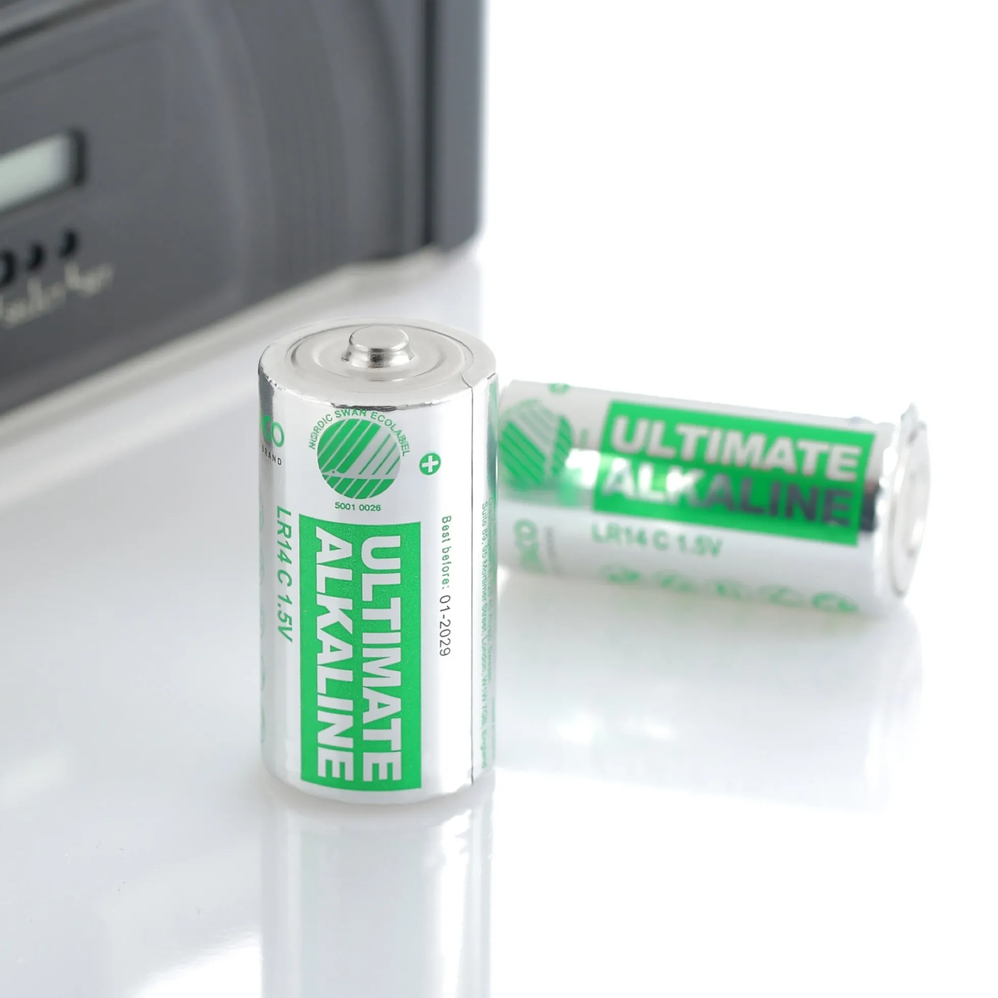 DELTACO Ultimate Alkaline C batteri, Svanemærket, 10-pak