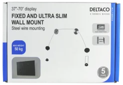 DELTACO, ultra-slank TV-ophæng, 37