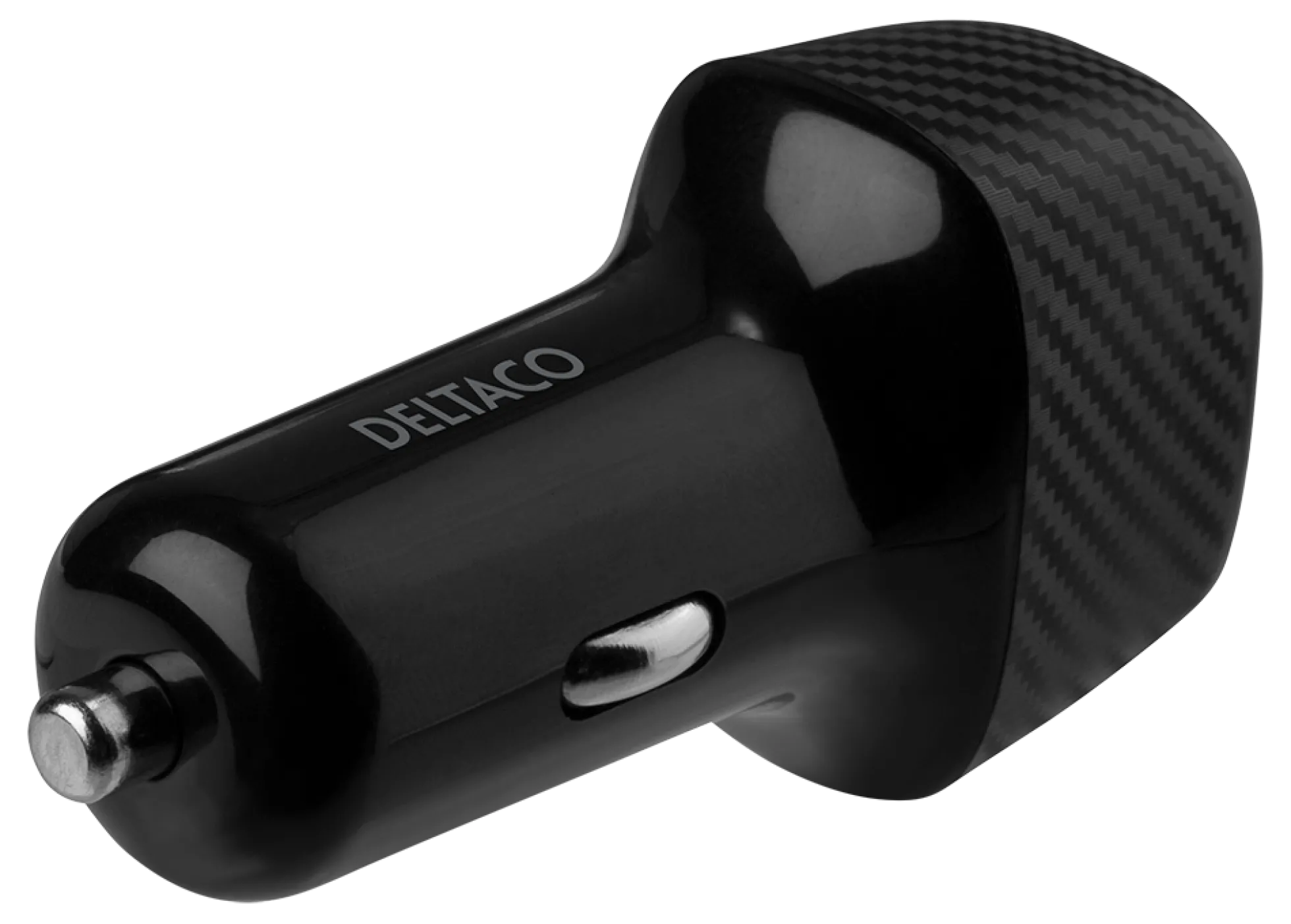 DELTACO USB car charger, 1x USB-C, PD 18 W, 1x USB-A, 18 W, total 36 W