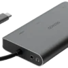 DELTACO USB-C dockningsstation HDMI/VGA/2xUSB-A PD 3.0 spc grey