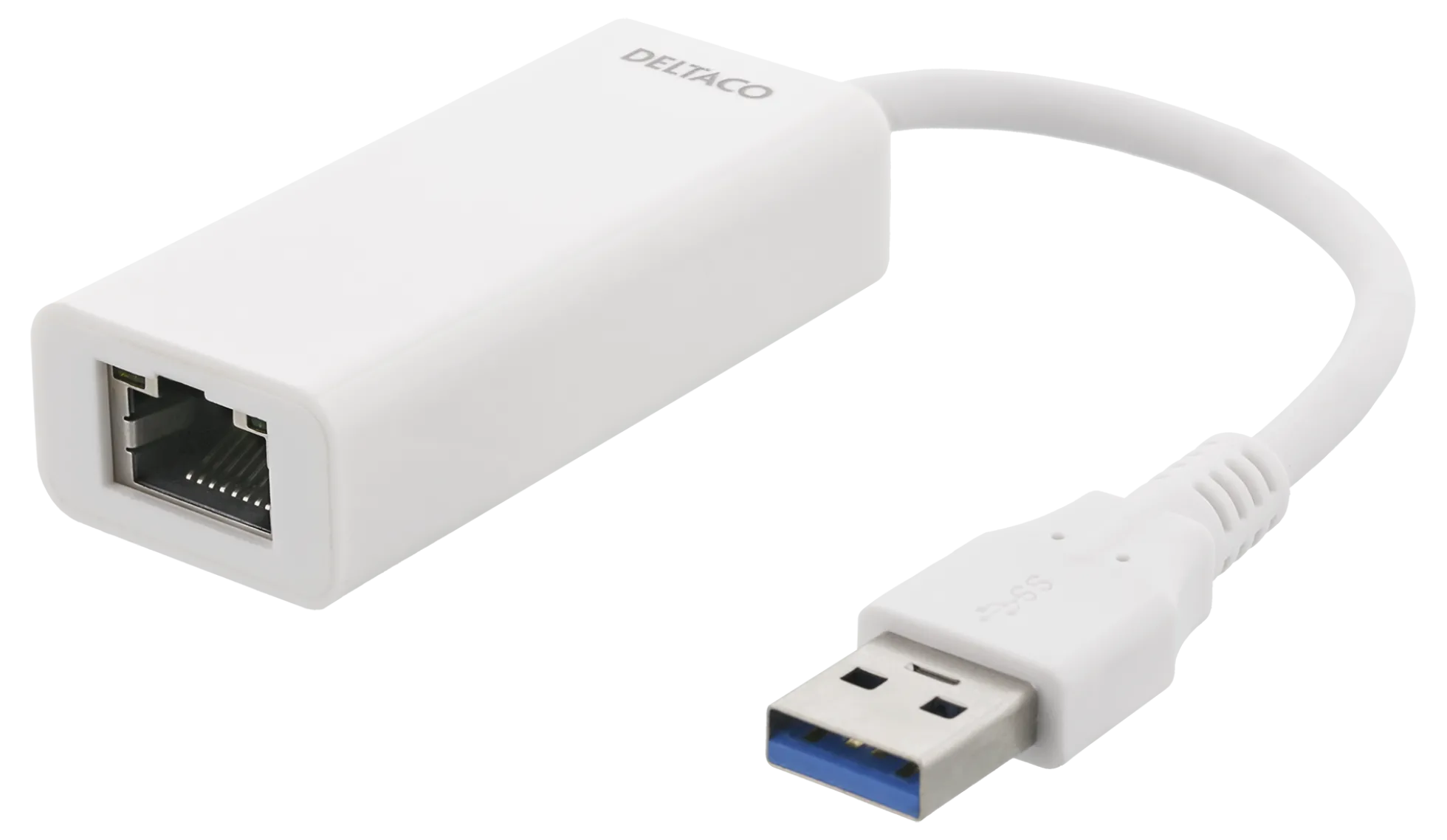 DELTACO USB 3.0 netværksadapter med internt flash-hukommelse, Gigabit