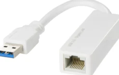 DELTACO USB 3.0 netværksadapter med internt flash-hukommelse, Gigabit