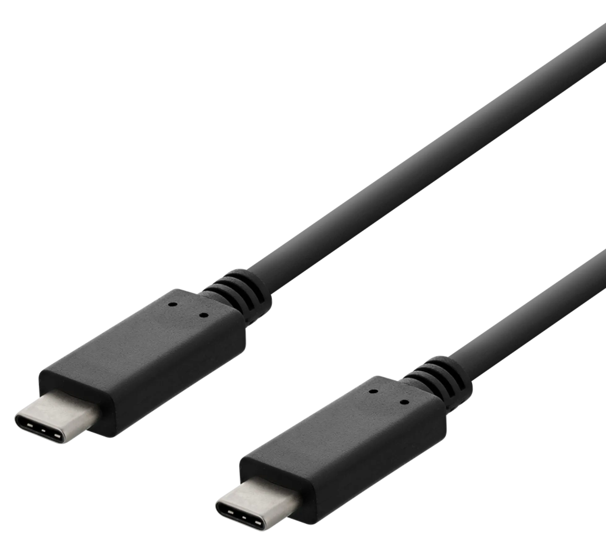 DELTACO USB 2.0 USB-C - USB-C charging cable, 3A, 3m, sort