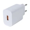DELTACO USB-vægoplader, 1x USB-A, hurtig opladning 18 W, hvid