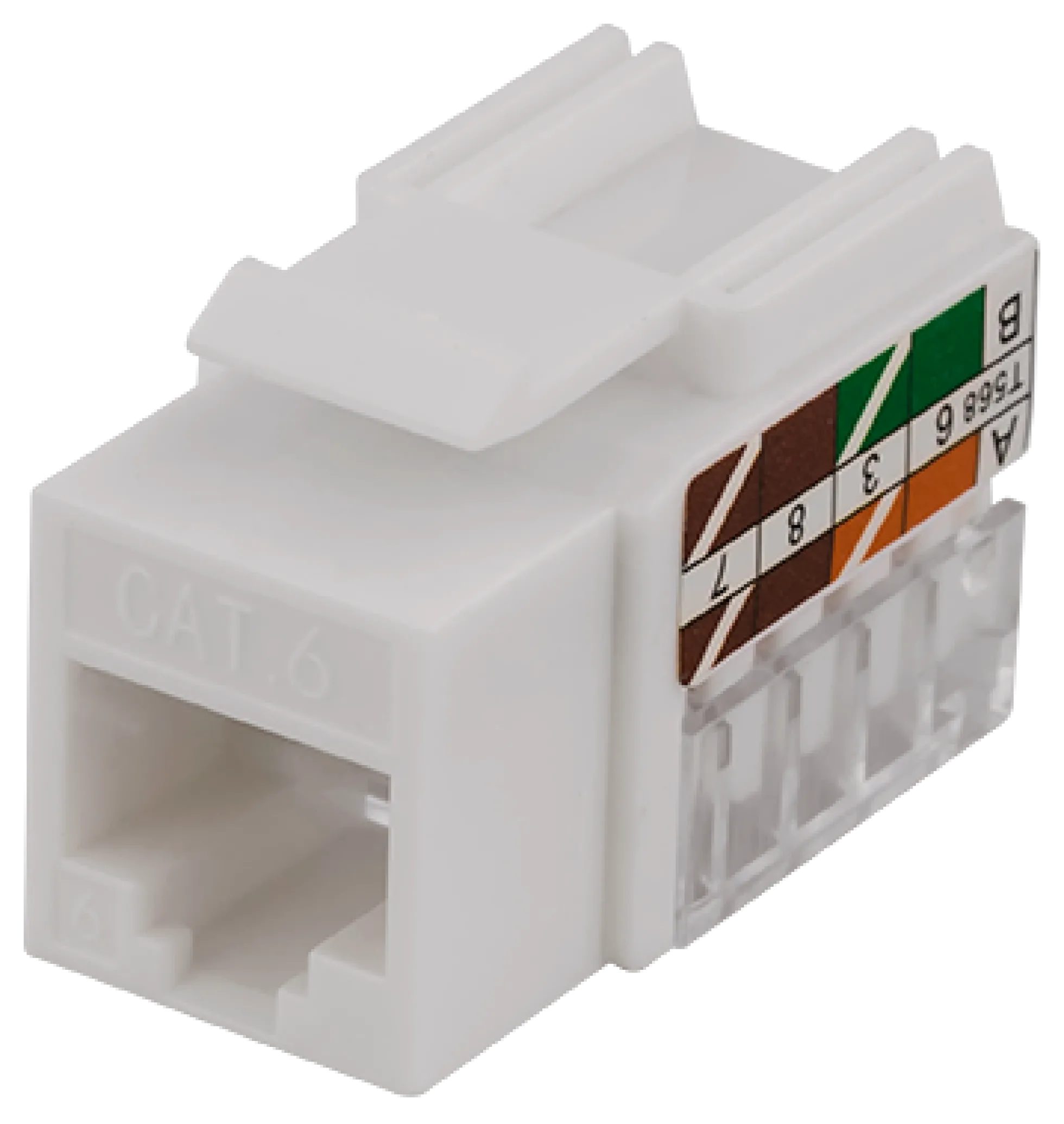 DELTACO UTP CAT6 Keystone connector, 90 grader, "Tool-free"
