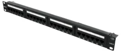 DELTACO UTP patch panel, 24xRJ45, Cat6, krone terminal, 1U, 19