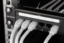 DELTACO UTP patch panel, 24xRJ45, Cat6, krone terminal, 1U, 19
