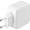 DELTACO Vægoplader med dobbelt USB-A-porte, 4,8 A, 24 W, hvid