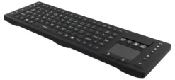 DELTACO Wireless Keyboard with touchpad, silicone, IP65, 2,4 GHz, sort