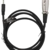 DELTACO XLR to 4-Pin tele (Cisco pinout), 1,5m, sort