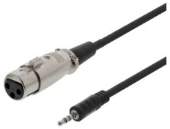 DELTACO XLR to 4-Pin tele (Cisco pinout), 1,5m, sort