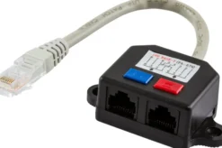 DELTACO Y-kabel RJ45 TP, UTP (uskærmet)