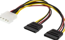 DELTACO Y-strømkabel til 2xSerial ATA harddiske