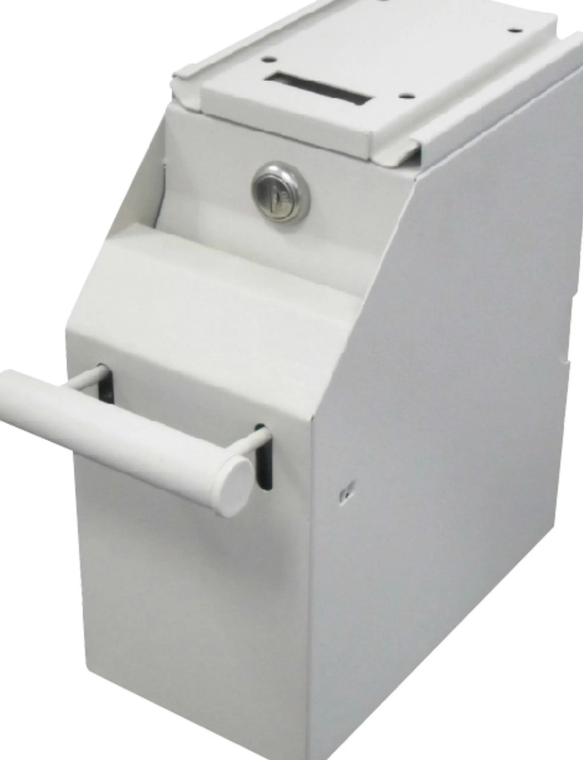 Depositionsbox til sedler, 4 nøgler og beslag til ophængning, beige (udgået)