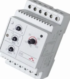 DEVIreg™ 316 – DIN-skinne termostat med ledningsføler (-10 til 50° C)