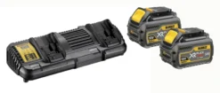 DeWalt Flexvolt DCB132T2 batterisæt med lader, 2 x 54 V/2,0 Ah batterier