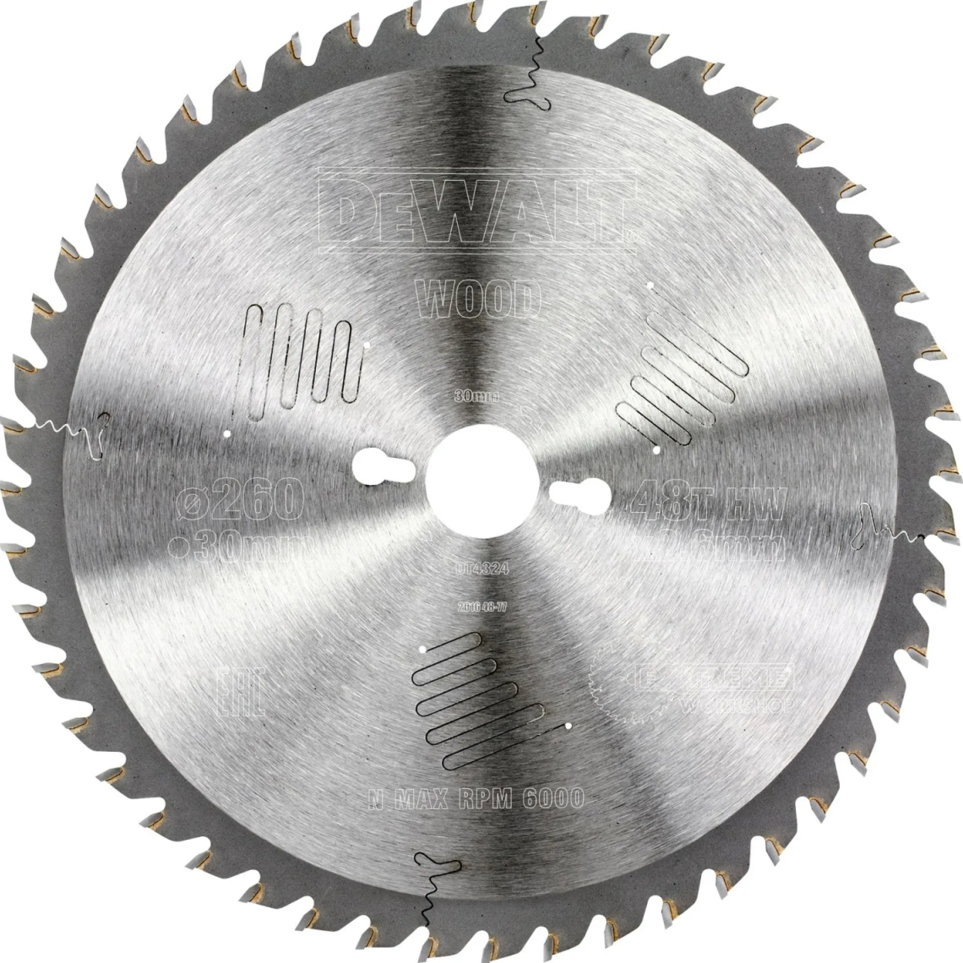 DEWALT rundsavklinge, Ø260 mm, 30 mm, 48 tænder
