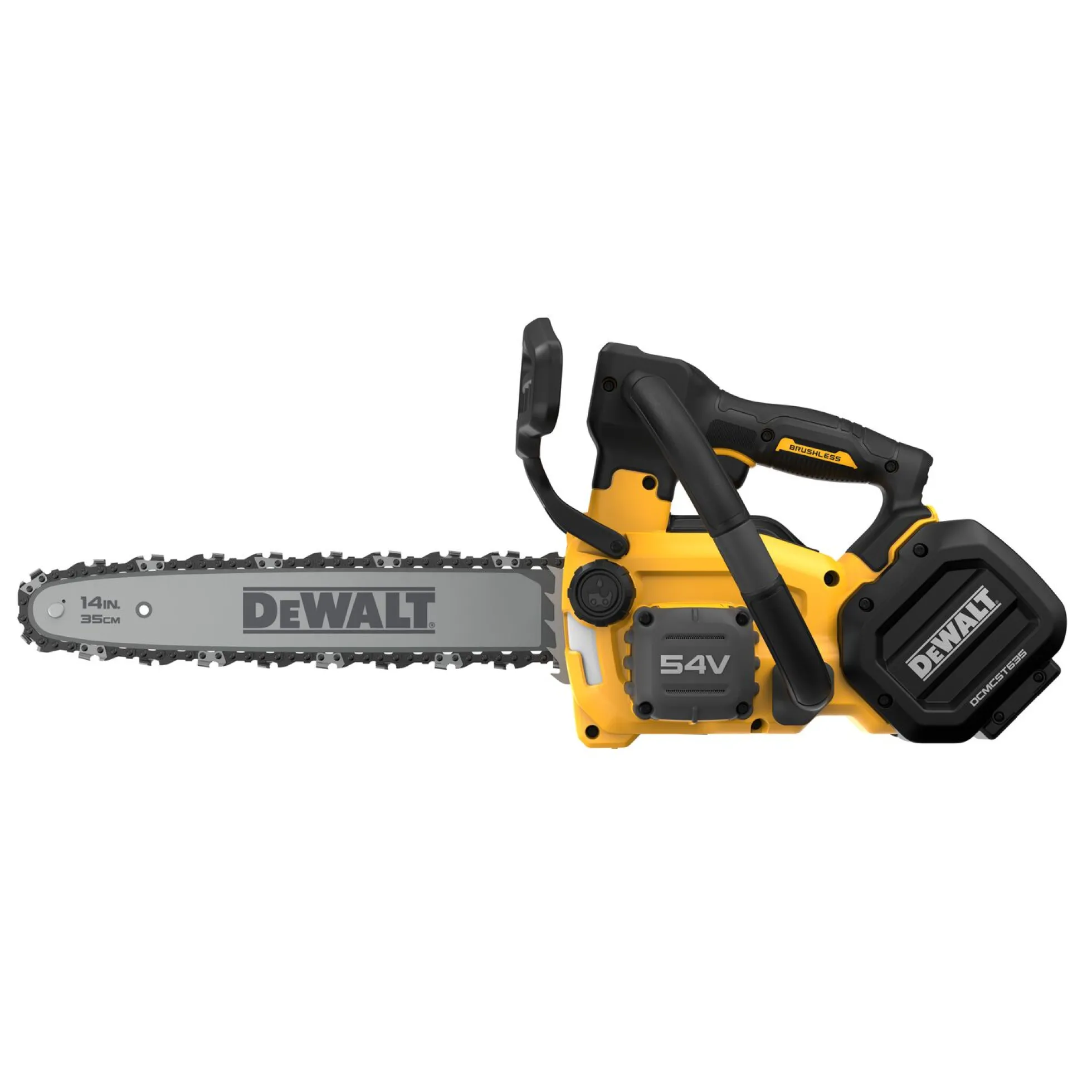 DEWALT 54V Flexvolt kædesav med tophåndtag DCMCST635N-XJ, 35 cm