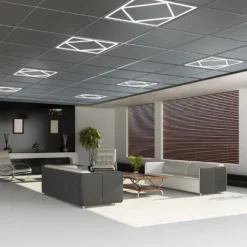 Diamant LED panel, 60x60 cm, 60W, 6000 lm, 4000K, hvid kant, dæmpbar ved tilkøb
