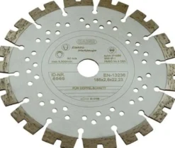 Diamantskive allround, 185 mm, sølv - Baier
