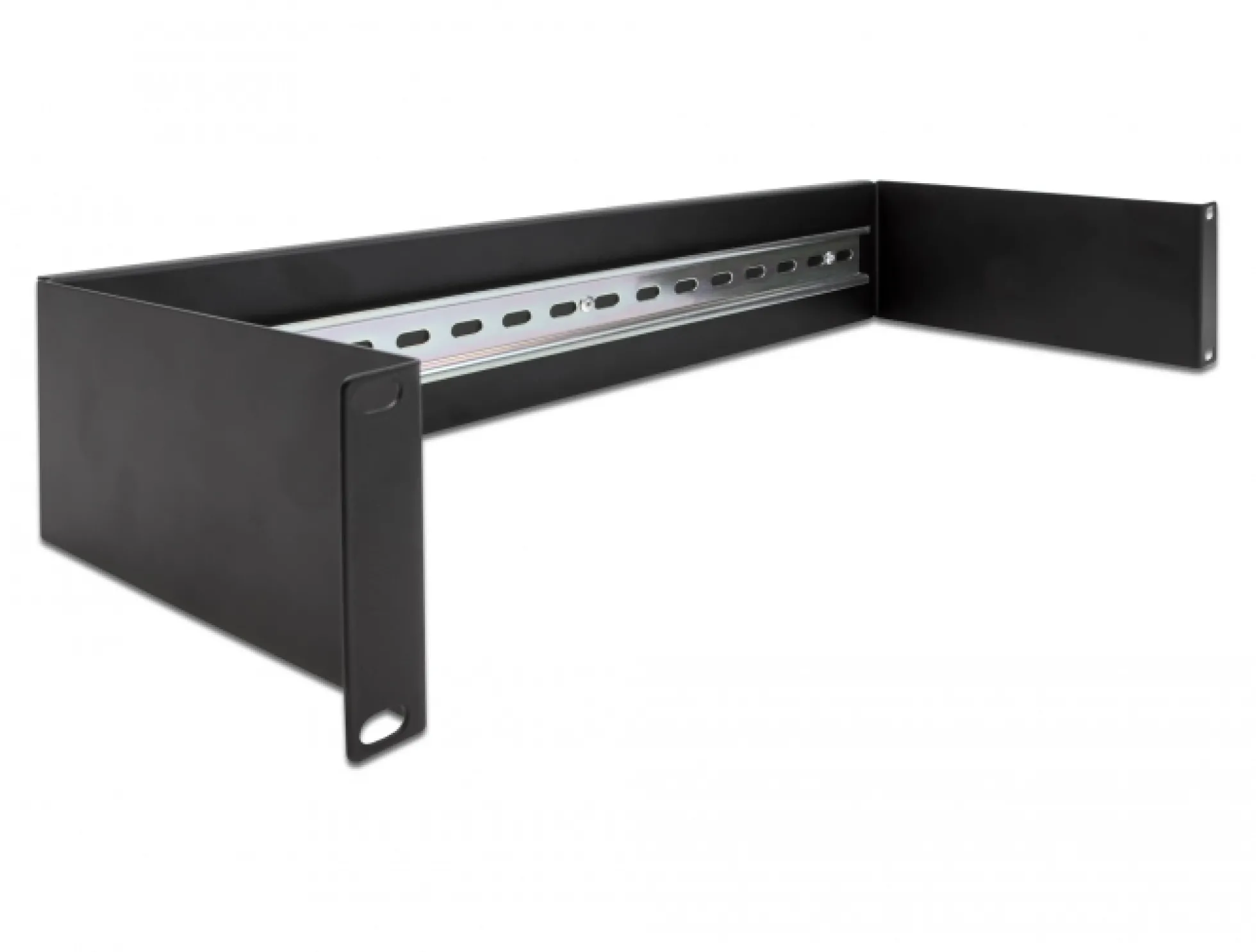 19″ DIN rail Panel 2U black