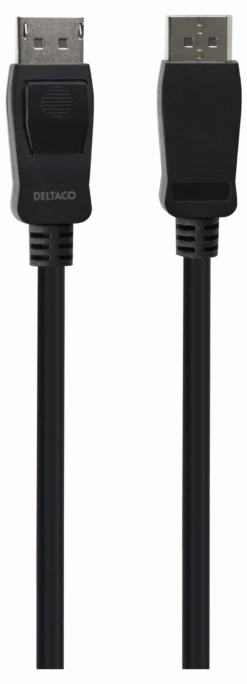 DisplayPort kabel, 3 meter, 8K, DP 1.4, DSC 1.2, LSZH, sort