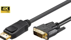 DisplayPort til DVI-D kabel, DP v1.2-DVI-D 24+1, Dual-Link, OD 6,0 mm