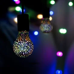 3D LED pære, 3W, E27, 3000K, RA80