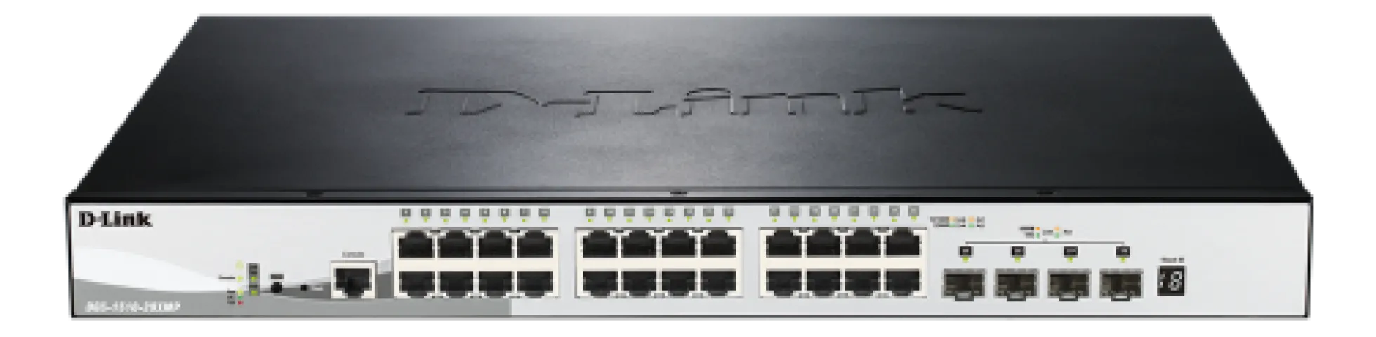 D-Link DGS-1210-28MP 24-ports Gigabit PoE+ Smart Managed Switch (370W) med 4x SFP, Layer 2