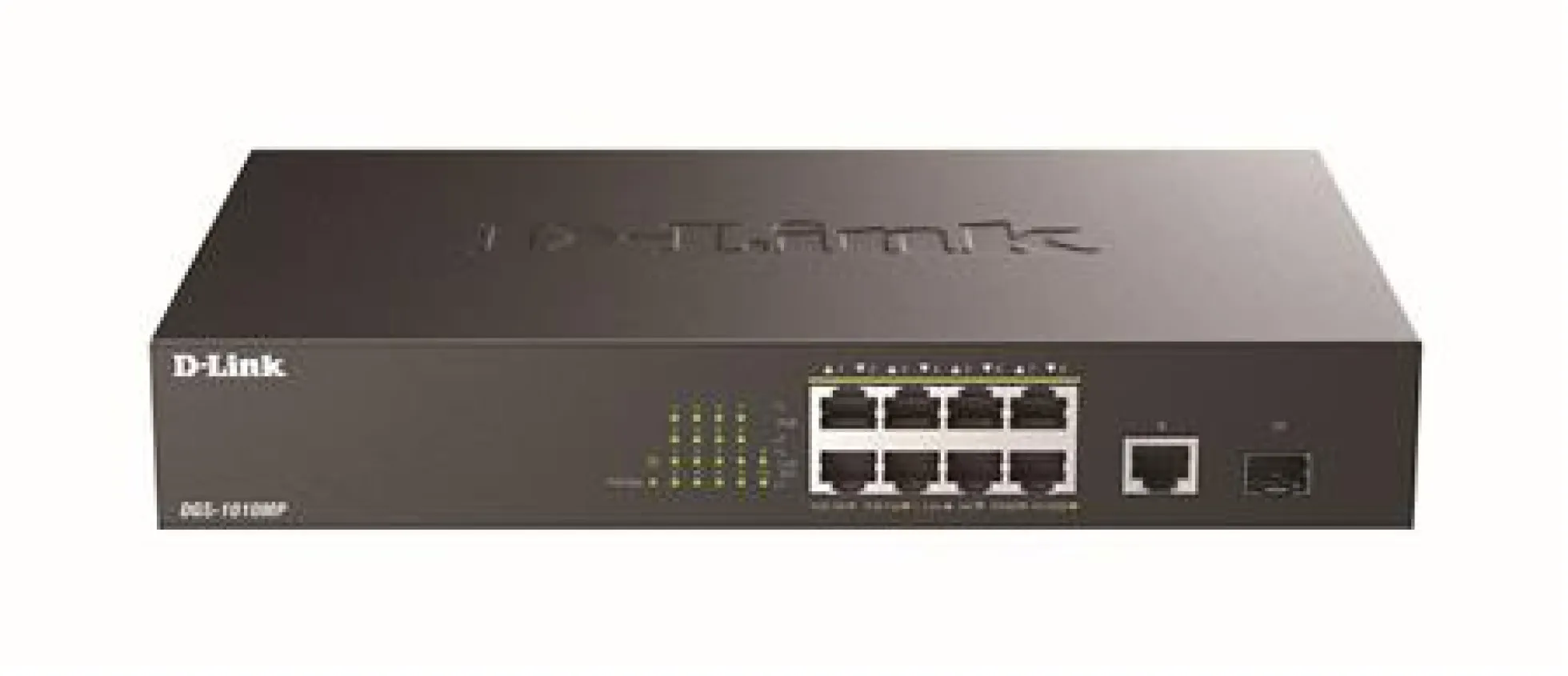 D-Link DGS-1010MP 10-ports Gigabit Switch, 8x PoE+ (125W), unmanaged