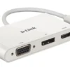 D-Link DUB-V310 USB-C Dockingstation, Notebook Port Replikator, Hvid